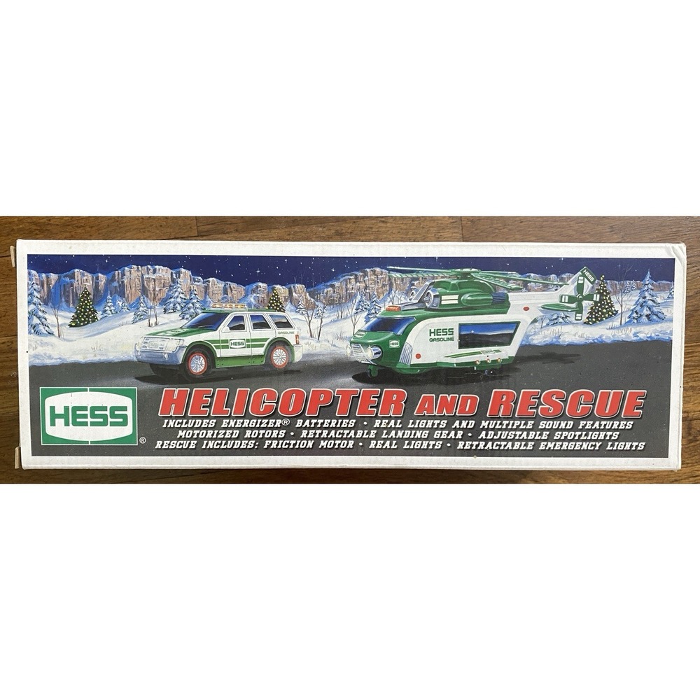 NEW Hess Helicopter & Rescue Truck Lights & Sound Holiday or Birthday Gift